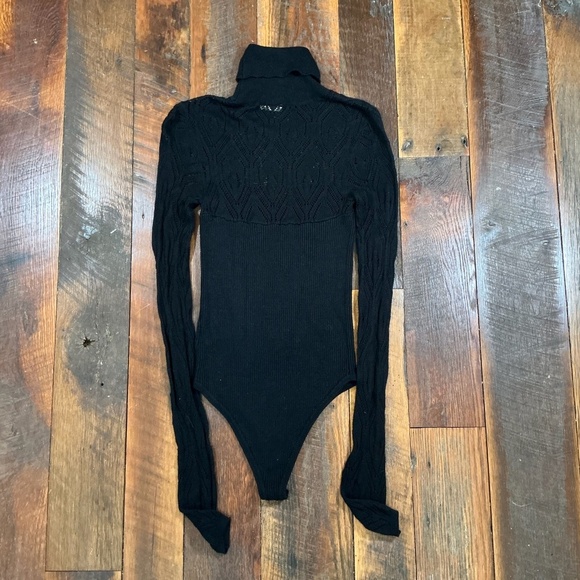 Intimately By Free People Black Knit Turtleneck LS Bodysuit Women’s Size S - Picture 4 of 7